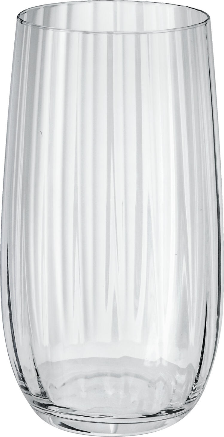 VEGA LUSINI Solutions GmbH Long drink glass Leya Longdrinkglas Leya Long drink glass Leya; 490 ml, 6.6x14.4 cm (ØxH); transparent; 6 piece / pack Longdrinkglas Leya; 490 ml, 6.6x14.4 cm (ØxH); transparent; 6 Stück / Pack VEGA’s long drink glass reinterprets a clearly defined, elegant shape in a slender, highly functional silhouette. The tall, harmoniously flared rim allows the flavours to develop in a balanced way whilst offering ample space for ice and garnishes, whilst the sturdy base ensures stability and optimal balance. The finely textured surface reflects light and lends drinks a vibrant, high-quality appearance. Whether classic long drinks, soft drinks, water or creative cocktail variations – the contents are presented clearly, fresh and appealingly. The glass sits comfortably in the hand and is easy to handle, both during service and in everyday use. Crafted from high-quality crystal glass, it impresses with its brilliant appearance, high durability and dishwasher-safe properties – ideal for professional use in the catering and hospitality industries. Das Longdrinkglas von VEGA interpretiert eine klar definierte, elegante Form in einer schlanken, besonders funktionalen Silhouette. Die hohe, harmonisch ausgestellte Öffnung unterstützt eine ausgewogene Entfaltung von Aromen und bietet zugleich ausreichend Raum für Eis und Garnituren, während der stabile Boden für sicheren Stand und optimale Balance sorgt. Die fein strukturierte Oberfläche reflektiert das Licht und verleiht Drinks eine lebendige, hochwertige Ausstrahlung. Ob klassische Longdrinks, Softdrinks, Wasser oder kreative Cocktailvariationen – Inhalte werden klar, frisch und ansprechend inszeniert. Das Glas liegt angenehm in der Hand und ermöglicht ein komfortables Handling sowohl im Service als auch im täglichen Einsatz. Gefertigt aus hochwertigem Kristallglas überzeugt es durch brillante Optik, hohe Widerstandsfähigkeit und Spülmaschinenfestigkeit – ideal für den professionellen Einsatz in Gastronomie und Hotellerie.