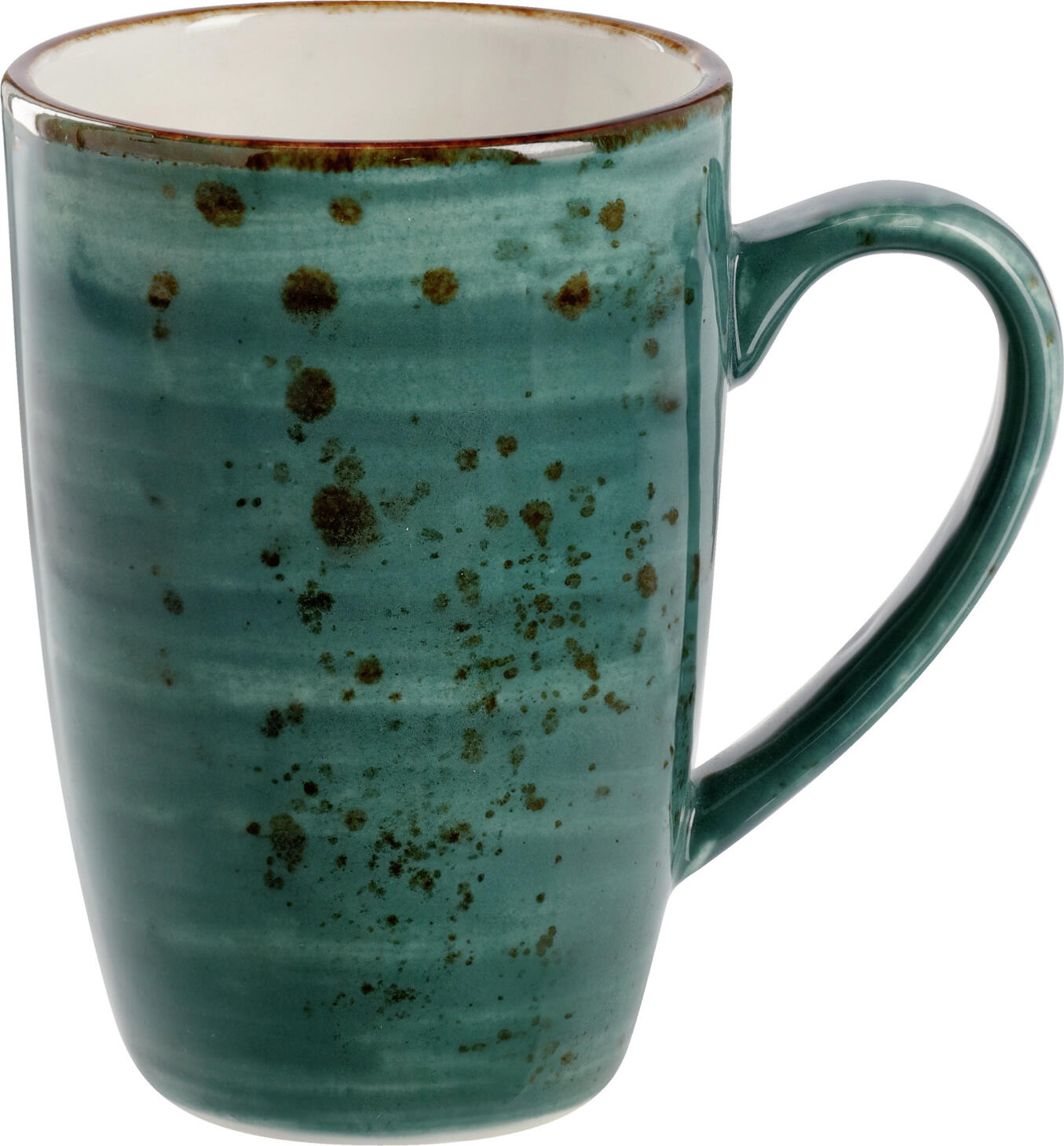 VEGA LUSINI Solutions GmbH Coffee mug Nebro Kaffeebecher Nebro Coffee mug Nebro; 280 ml, 7.4x11.2 cm (ØxH); blue; 6 piece / pack Kaffeebecher Nebro; 280 ml, 7.4x11.2 cm (ØxH); blau; 6 Stück / Pack Colored porcelain mug with a rustic look. With irregular speckles. Each piece is unique. Premium porcelain in heavy quality. Dishwasher safe and microwaveable. Farbige Becher aus Porzellan in rustikaler Optik. Mit unregelmäßigen Sprenkeln. Jedes Teil ein Unikat. Premium-Porzellan in schwerer Qualität. Spülmaschinenfest und mikrowellengeeignet.