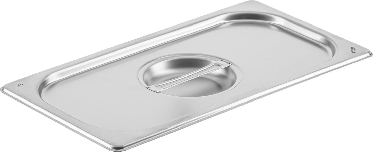 VEGA LUSINI Solutions GmbH GN lid 1/3 Premium without recess GN-Deckel 1/3 Premium ohne Aussparung GN lid 1/3 Premium without recess; GN 1/3; silver; rectangular GN-Deckel 1/3 Premium ohne Aussparung; GN 1/3; silber; rechteckig GN lid 1/3 made of chrome-nickel stainless steel 18/10, without recess. Dishwasher safe. GN-Deckel 1/3 aus Chrom-Nickel-Edelstahl 18/10, rostfrei, ohne Aussparungen. Spülmaschinengeeignet.