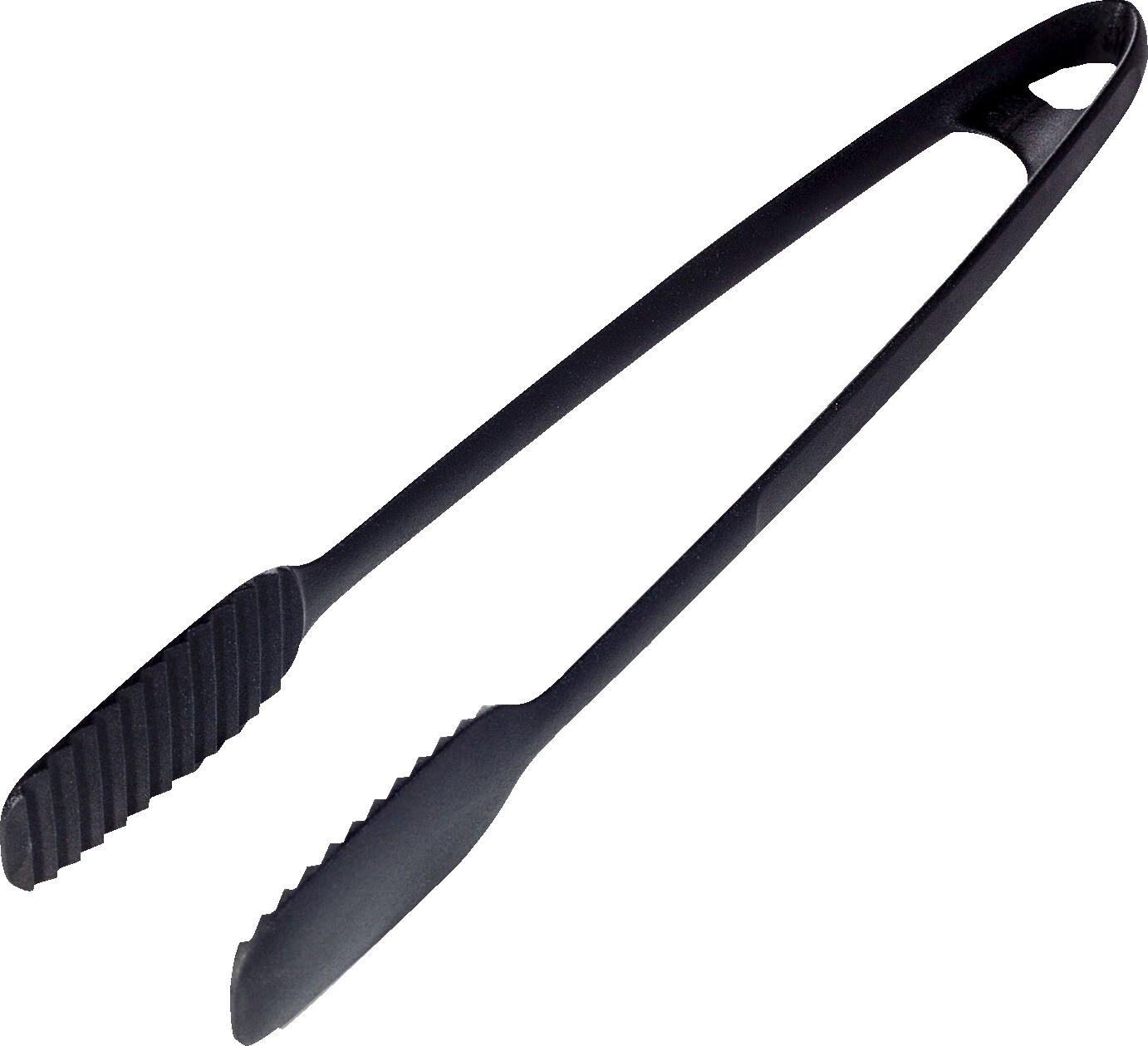 Westmark Westmark GmbH Frying and serving tongs Gentle Brat- und Servierzange Gentle Frying and serving tongs Gentle; 33x7 cm (LxW); black Brat- und Servierzange Gentle; 33x7 cm (LxB); schwarz Frying and serving tongs made of polyamide. Ideal for use in non-stick coated cookware. Heat resistant to 210 °C. Ergonomically shaped handle and eyelet. Suitable for dishwasher. Brat- und Servierzange aus Polyamid. Breite, gerillte Laffen, ideal für Einsatz in antihaftbeschichtetem Kochgeschirr. Hitzebeständig bis 210 °C. Ergonomisch geformter Griff und Aufhänge-Öse. Spülmaschinengeeignet.