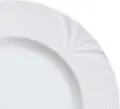 Pulsiva Rena Soup Cup Set of 6, White Porcelain, 270ml, 9.5cm Diameter, Relief Pattern, Two Handles, Stackable, Dishwasher and Microwave Safe