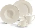 VEGA LUSINI Solutions GmbH Plate Skyline flat, with rim Teller Skyline flach, mit Fahne Plate Skyline flat, with rim; 17 cm (Ø); cream white; round; 6 piece / pack Teller Skyline flach, mit Fahne; 17 cm (Ø); cremeweiß; rund; 6 Stück / Pack Cream colored bone china plate with relief. Modern design. High resistance. Brilliant glaze. Dishwasher safe and microwaveable. Cremefarbener Teller aus Bone-China mit Relief. Modernes Design. Hohe Widerstandsfähigkeit. Brillante Glasur. Spülmaschinenfest und mikrowellengeeignet.