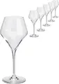 Set de 6 pahare pentru vin alb VEGA Society, 380ml din cristal de calitate superioară, înălțime 21.7cm, rezistente la mașina de spălat vase, transparente