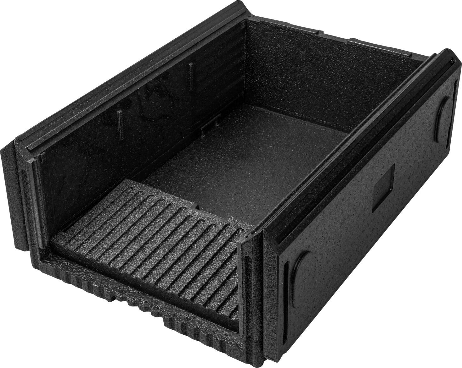 Thermo Future Box Folding Thermo box GN 1/1, Container Termic Pliabil EPP 33L, 60x40x23 cm, Negru, Fabricat in Germania