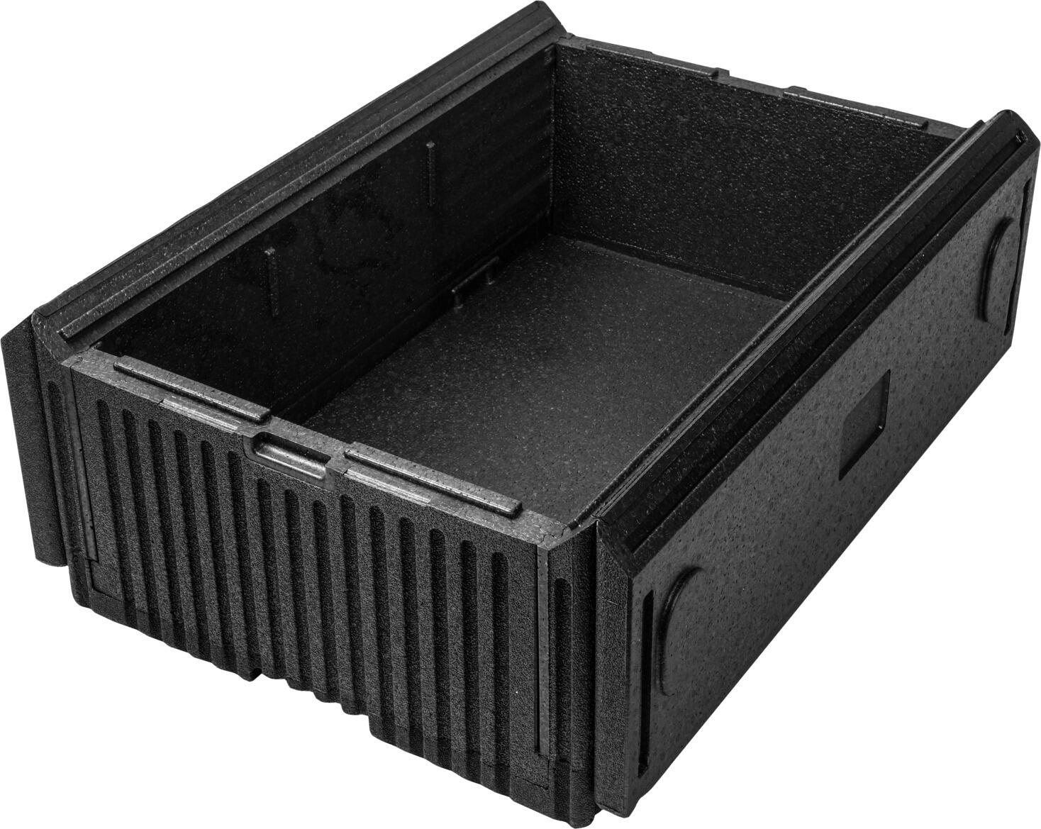 Thermo Future Box Folding Thermo box GN 1/1, Container Termic Pliabil EPP 33L, 60x40x23 cm, Negru, Fabricat in Germania