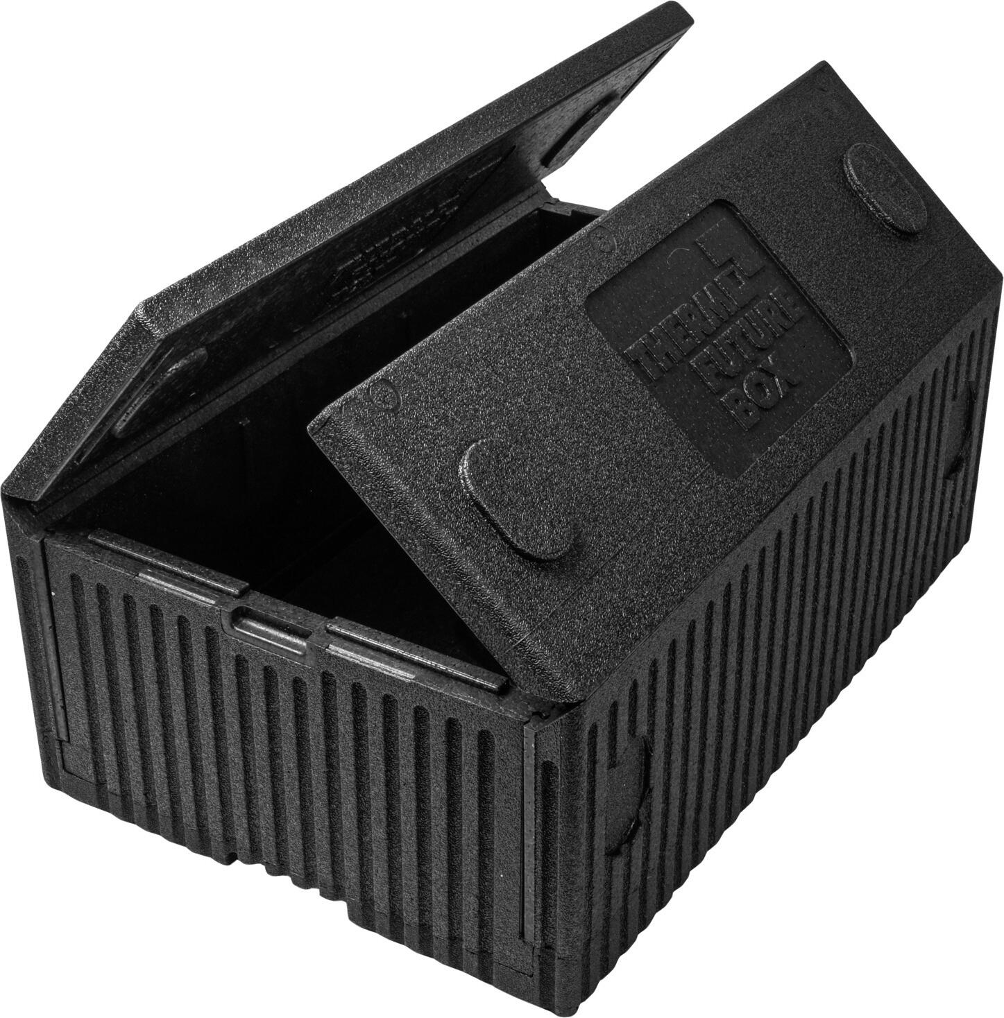 Thermo Future Box Folding Thermo box GN 1/1, Container Termic Pliabil EPP 33L, 60x40x23 cm, Negru, Fabricat in Germania