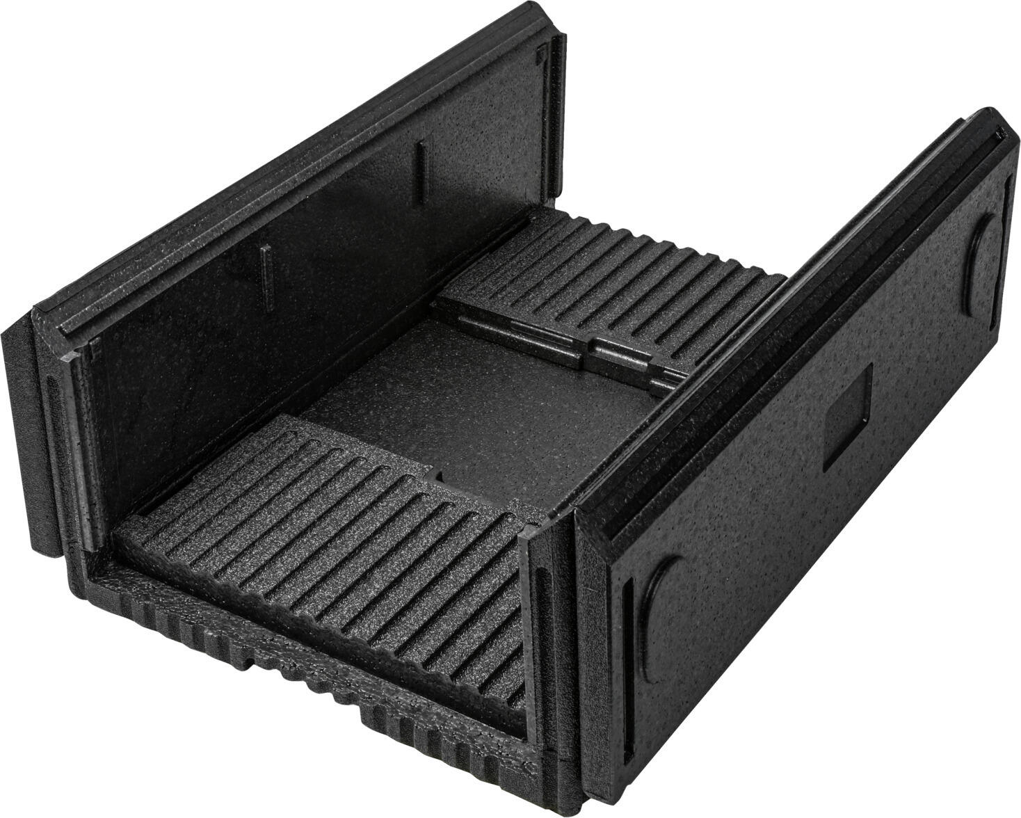 Thermo Future Box Folding Thermo box GN 1/1, Container Termic Pliabil EPP 33L, 60x40x23 cm, Negru, Fabricat in Germania