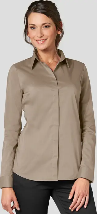Jobeline Fiore Women's Long Sleeve Blouse, 67% Cotton 33% Polyester, Easy-Care Professional Workwear, OEKO-TEX Certified, Regular Fit