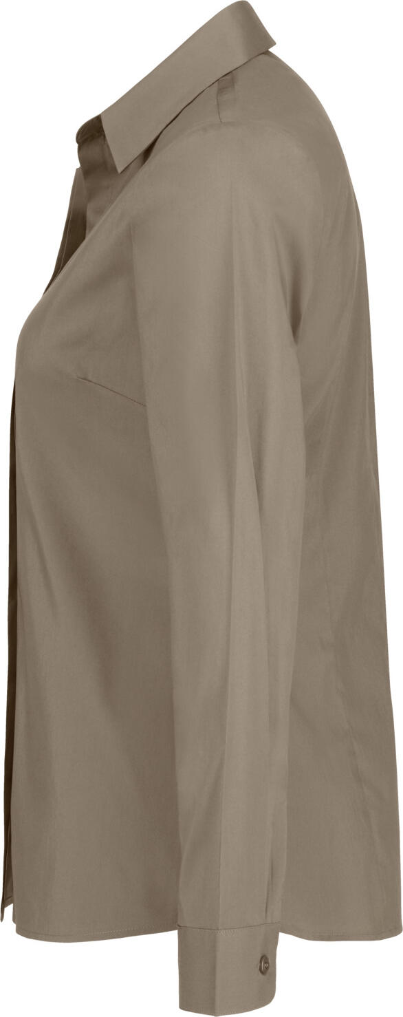 JOBELINE Fiore Women's Long Sleeve Blouse, Cotton-Polyester Blend, Easy-Iron Regular Fit with Concealed Placket and Extra-Long Back