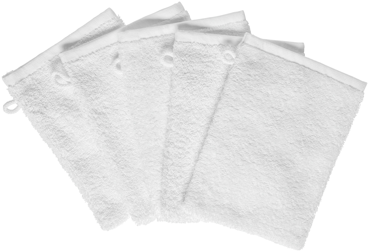 ERWIN M. LUSINI Solutions GmbH Washcloth Universal Waschlappen Universal Washcloth Universal; 15x20 cm (WxL); white; 5 piece / pack Waschlappen Universal; 15x20 cm (BxL); weiß; 5 Stück / Pack 100% cotton. Weight approx. 460 g/m². White wash mitt made of high quality walk terry. Durable and therefore ideal for use in the hotel industry and healthcare. 100 % Baumwolle. Gewicht ca. 460 g/m². Waschhandschuh aus hochwertigem Walkfrottier. Strapazierfähig und somit ideal für den Einsatz in der Hotellerie und im Gesundheitswesen geeignet. Farbe: hellgrau, weiß