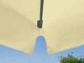 VEGA Esparto Square Gastro Parasol, 350x350x370 cm, Ecru Polyester Cover 230g/m2, Anthracite Powder-coated Aluminum Frame, UV 50+ Protection