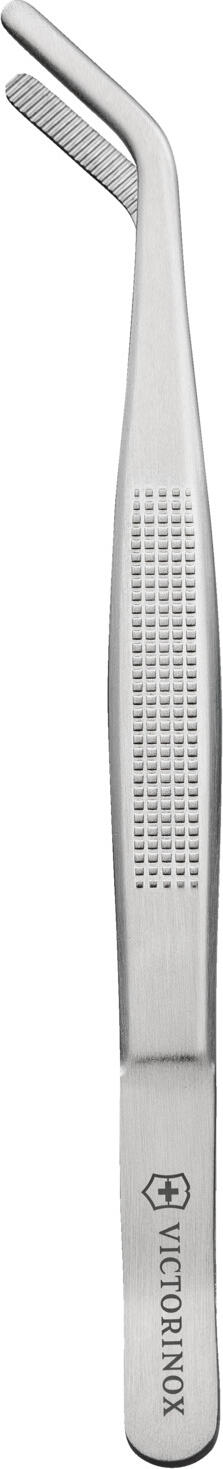 Victorinox 7.6122 Curved Cooking Tweezers, 16 cm Stainless Steel Professional Precision Plating Tool, Rustproof and Dishwasher Safe, Silver