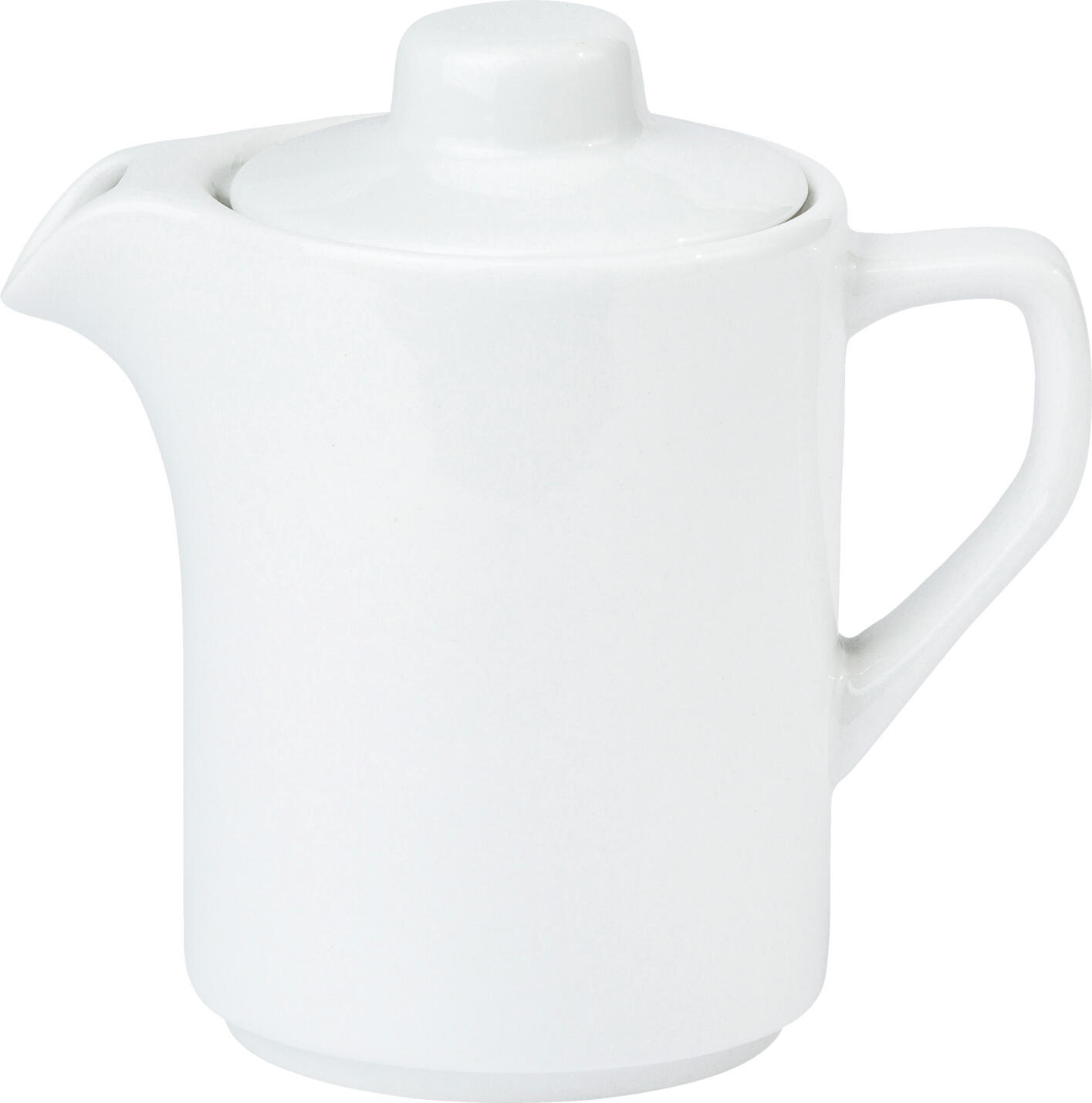 PULSIVA LUSINI Solutions GmbH Coffee pot Rondon Kaffeekännchen Rondon Coffee pot Rondon; 350 ml, 13.5x13.1 cm (ØxH); white; 6 piece / pack Kaffeekännchen Rondon; 350 ml, 13.5x13.1 cm (ØxH); weiß; 6 Stück / Pack White porcelain small coffee pot with lid. Sturdy shape. Dishwasher safe and microwaveable. Weißes Kaffeekännchen mit Deckel aus Porzellan. Robuste Form. Spülmaschinenfest und mikrowellengeeignet.
