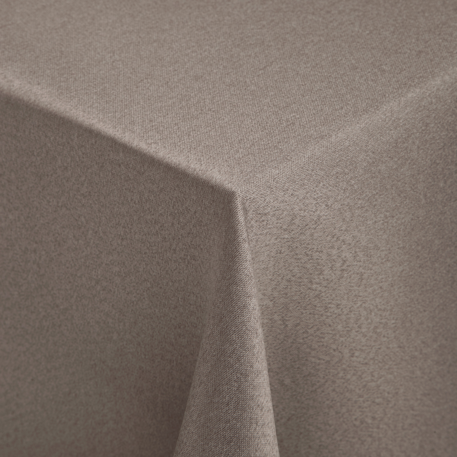 Скатерть ERWIN M. LUSINI Ambita Satin, 100% полиэстер, 80x80 см квадратная, цвет Taupe, пятностойкая, легкий уход, шелковистая поверхность