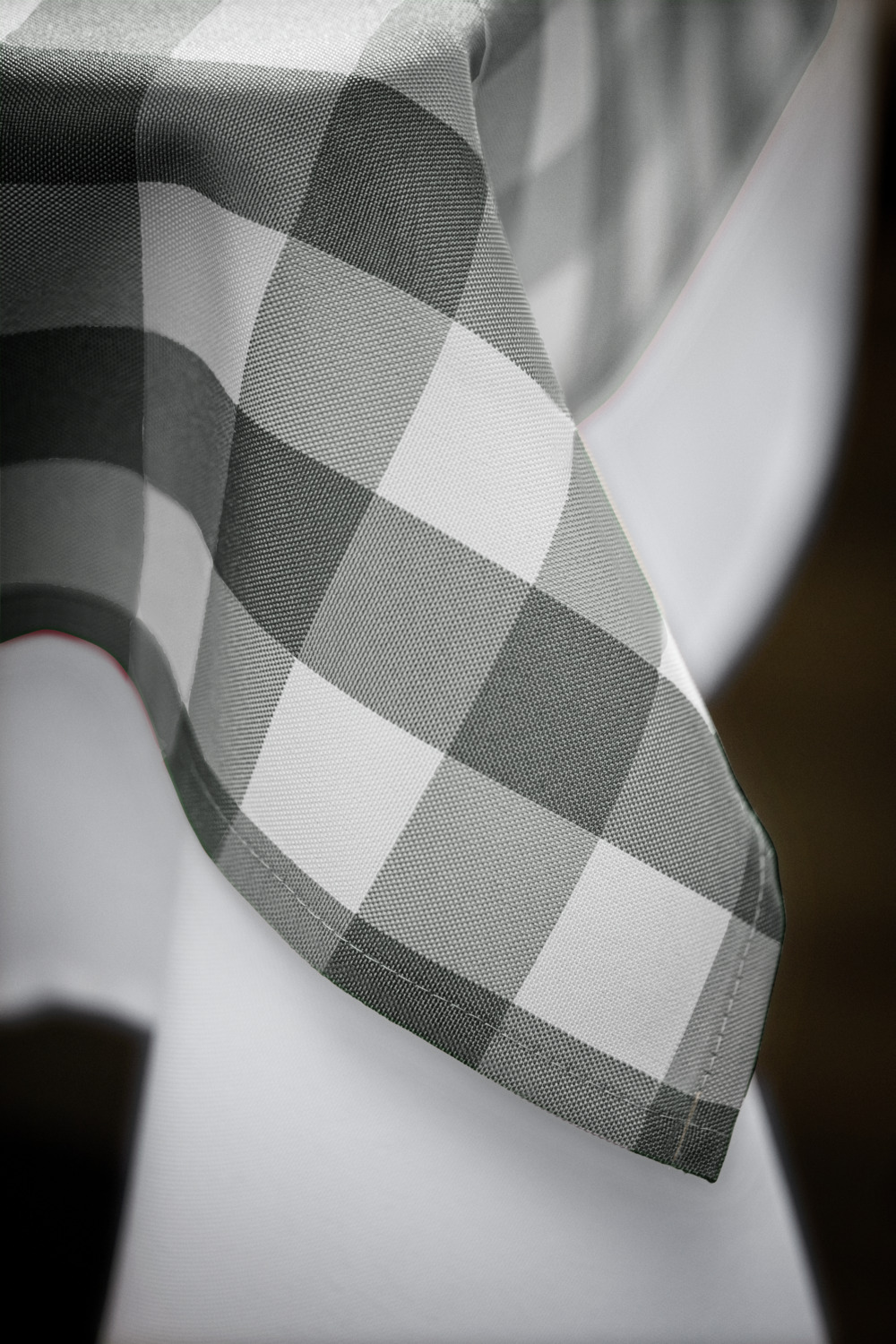 ERWIN M. Countryline Tablecloth by the Metre, 100% Polyester, 210 cm Width, Grey Rustic Check Pattern, OEKO-TEX Standard 100, Easy-Care