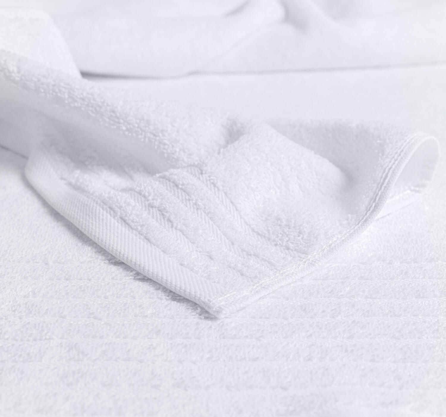 ERWIN M. LUSINI Olymp Face Towels, 100% Cotton, 30 x 30 cm, White, Absorbent Loop Weave, OEKO-TEX Standard 100, Set of 10 pieces