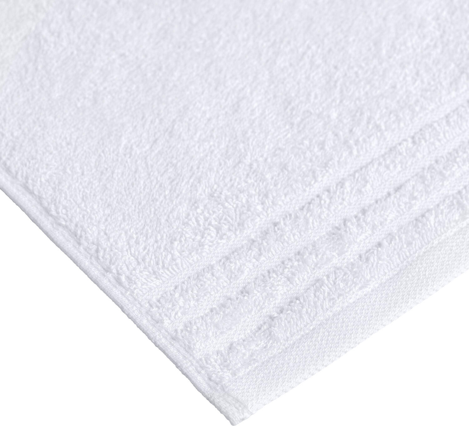 ERWIN M. LUSINI Olymp Face Towels, 100% Cotton, 30 x 30 cm, White, Absorbent Loop Weave, OEKO-TEX Standard 100, Set of 10 pieces