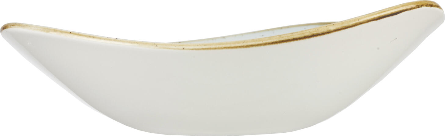 Churchill Stonecast Blueberry Triangular Bowl, 370ml Super Vitrified Porcelain, Light-blue-brown Hand-decorated Glaze, Professional Grade, 18.5x18.5cm