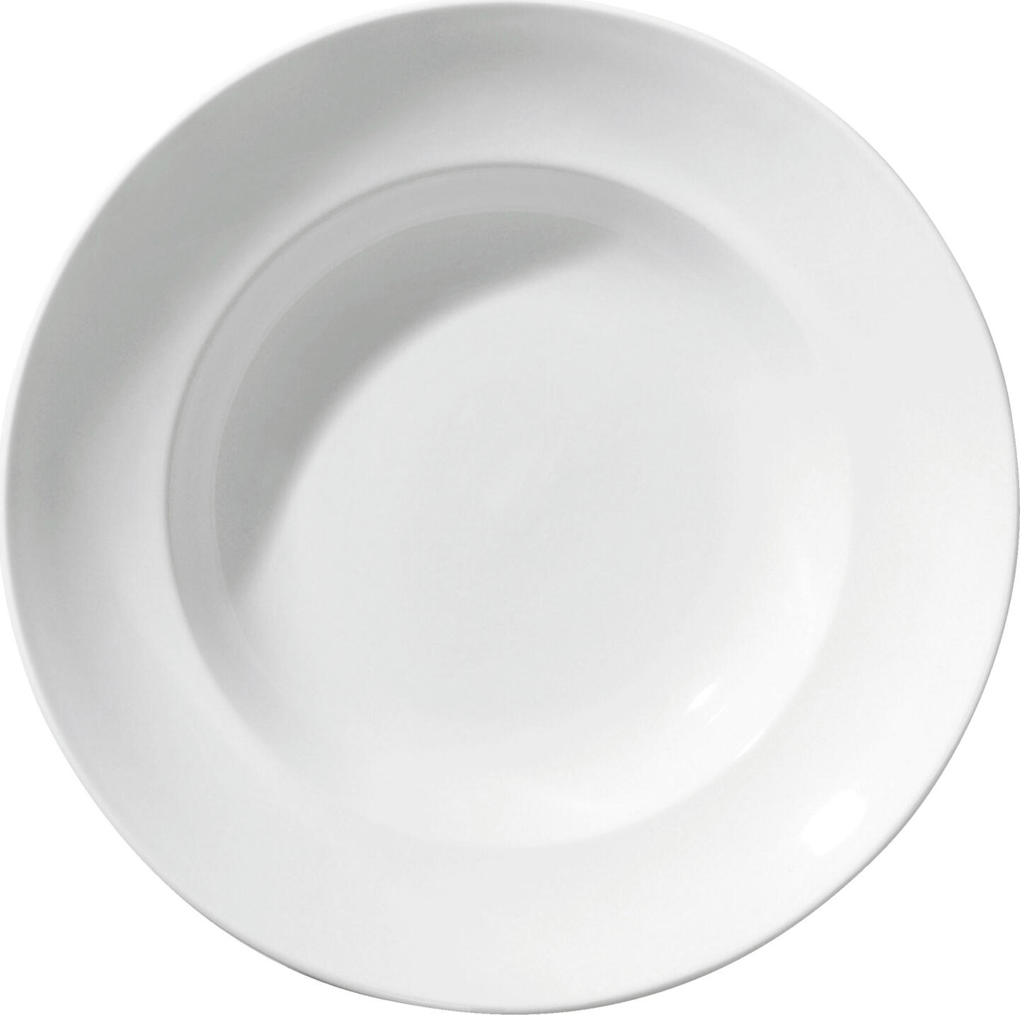 VEGA Metz Porcelain Pasta Plate Set of 4, White Round 30 cm, 550 ml Capacity, Dishwasher and Microwave Safe