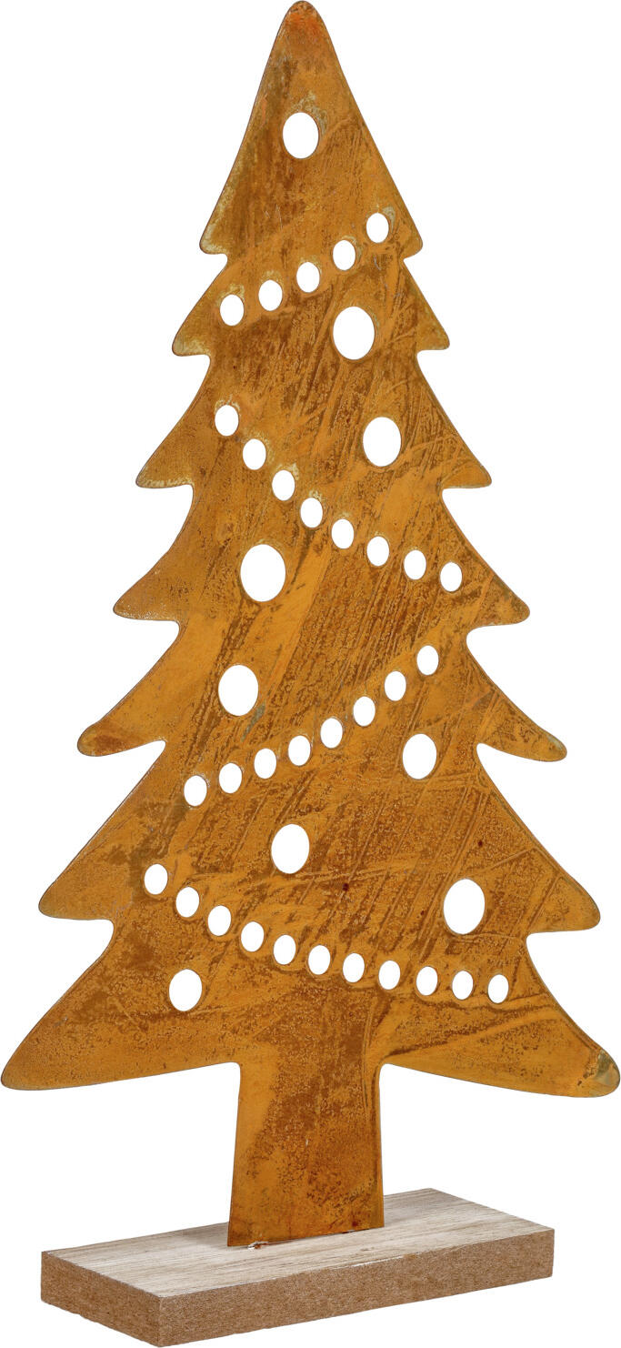 unknown LUSINI Solutions GmbH Tree decoration  Afrore Dekobaum  Afrore Tree decoration  Afrore; 19x5x31.5 cm (LxWxH); brown/natural Dekobaum  Afrore; 19x5x31.5 cm (LxBxH); braun/natur Decoration made of metal and wood in a rusted look. Aufsteller aus Metall und Holz in Rostoptik.