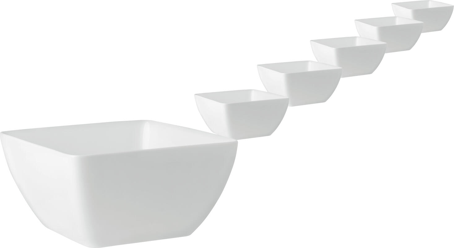 VEGA LUSINI Bali Porcelain Serving Bowl, White, 1800 ml, 10 cm Height, Dishwasher and Microwave Safe