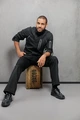 Pulsiva Liam Men's Chef Trousers, Black, Size 60, 65% Polyester 35% Cotton, Straight Cut with Elastic Waistband and 4 Pockets, 200 g/m²