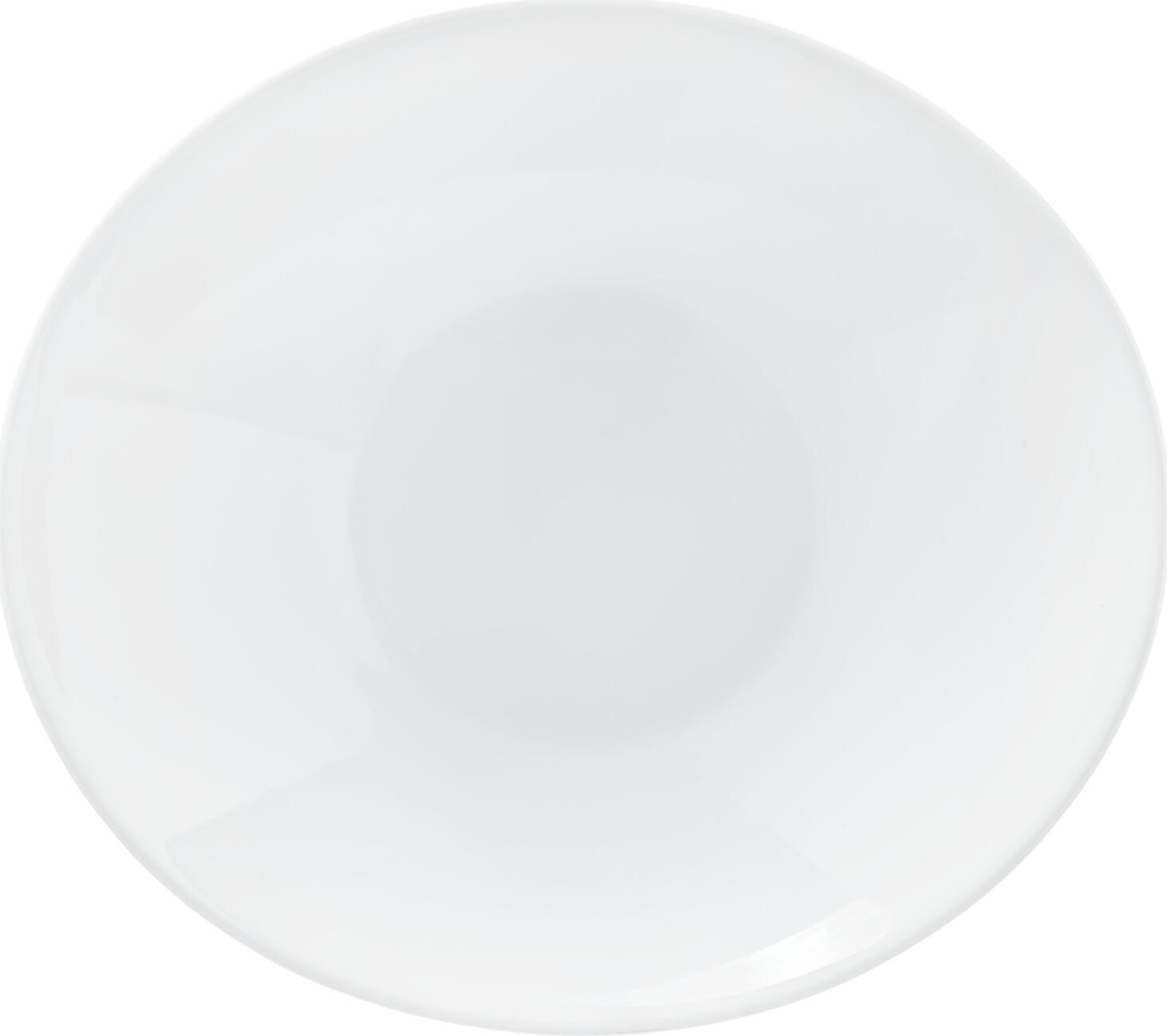 Bormioli Rocco Prometeo Oval Deep Soup Plates, Tempered Glass, 650ml, 23 x 20.5 cm, White, Stackable, Microwave and Dishwasher Safe, Set of 24 Pieces