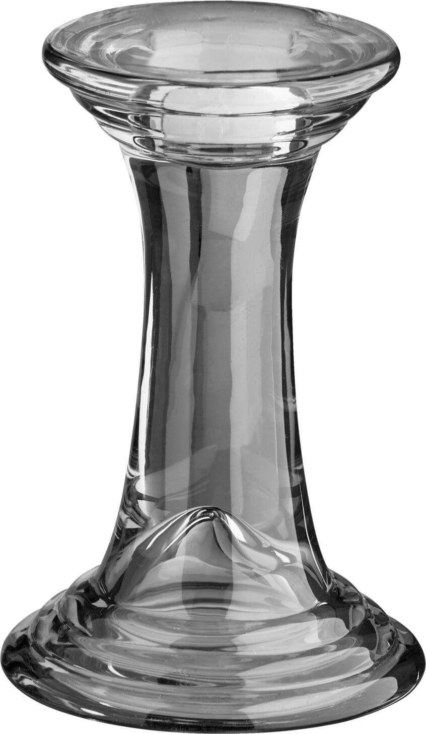 unknown LUSINI Solutions GmbH Candlestick Freja Kerzenhalter Freja Candlestick Freja; 6.4x12 cm (ØxH); grey; 6 piece / pack Kerzenhalter Freja; 6.4x12 cm (ØxH); grau; 6 Stück / Pack Candlestick with large base for high stability. Suitable for taper candles Chandel. Available in two sizes. Kerzenständer mit großem Fuß für eine hohe Standfestigkeit. Für Spitzkerzen Chandel geeignet. In zwei Größen erhältlich. Material: durchgefärbtes Glas. Spülmaschinenfest!