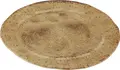 Porland Natura Stoneware Flat Plate Set of 6, Matt Glaze Irregular Rim, 22.5 cm Round, Light-brown/Dark-brown, Dishwasher and Microwave Safe