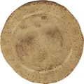 Porland Natura Stoneware Flat Plate Set of 6, Matt Glaze Irregular Rim, 22.5 cm Round, Light-brown/Dark-brown, Dishwasher and Microwave Safe