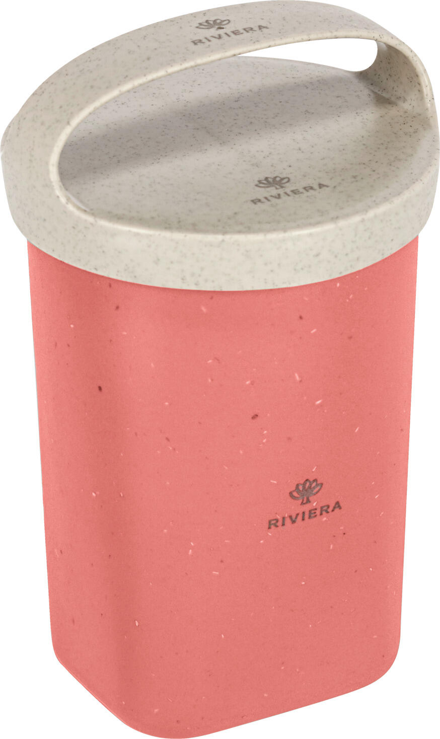 Koziol Snackpot Buddy Riviera 700ml Leakproof Food Container Set of 6, Red, Biocircular Plastic and Wood Fiber, Microwave and Dishwasher Safe