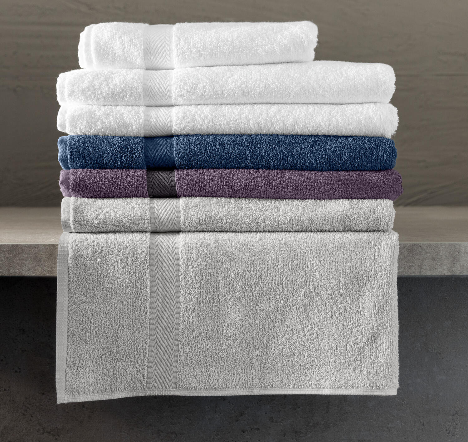Prosop de dus ERWIN M. Bermuda 2.0, 100% bumbac terry, 70 x 140 cm, 450 g/m², Alb, OEKO-TEX Standard 100, Calitate Hoteliera