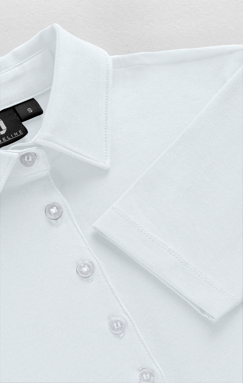Jobeline Malme Women's Short-Sleeved Polo Shirt, 95% Cotton 5% Elastane Jersey, Five-Button Placket, OEKO-TEX Standard 100, Professional Catering Wear
