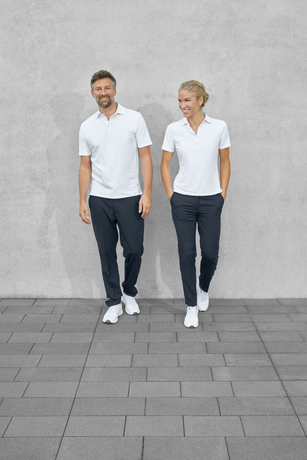Tricou Polo Jobeline Malme pentru femei, maneca scurta, 95% bumbac 5% elastan jersey, cu 5 nasturi, fante laterale, OEKO-TEX Standard 100