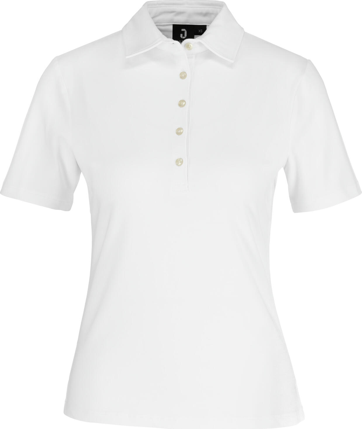 JOBELINE LUSINI Solutions GmbH Women's polo shirt Malme short sleeve Damen Poloshirt Malme Kurzarm Women's polo shirt Malme short sleeve; Size M; white Damen Poloshirt Malme Kurzarm; Kleidergröße M; weiß ##Short-sleeved ladies polo shirt in jersey This elegant polo shirt made of 95% cotton and 5% elastane is ideal for professional use in the catering and hotel industry. The short-sleeved design with a narrow five-button placket and side slits creates a smart, modern look. The elastane content guarantees a perfect fit and great freedom of movement for long periods of use. The easy-care shirt is washable at 40° and is ideal for uniformed employees who value comfort and a smart appearance. * 95 % cotton, 5 % elastane * short-sleeved single hemmed * with narrow five-button placket * side slits for greater freedom of movement * with elastane content for a perfect fit * easy-care at 40°C wash * back length approx. 60 cm for size S * timeless jersey design, suitable for the catering and hotel industry ##Kurzärmliges Damen Poloshirt aus Jersey Dieses elegante Poloshirt aus 95 % Baumwolle und 5 % Elasthan ist ideal für den professionellen Einsatz in Gastronomie und Hotellerie. Das kurzärmlige Design mit schmaler Fünfknopfleiste und seitlichen Schlitzen sorgt für einen gepflegten, modernen Look. Der Elasthananteil garantiert eine perfekte Passform und hohe Bewegungsfreiheit bei langen Einsätzen. Das pflegeleichte Shirt ist bei 40° waschbar und eignet sich hervorragend für uniformierte Mitarbeiter, die Wert auf Komfort und ein gepflegtes Erscheinungsbild legen. * 95 % Baumwolle, 5 % Elasthan * kurzärmlig einfach gesäumt * mit schmaler Fünfknopfleiste * seitliche Schlitze für mehr Bewegungsfreiheit * mit Elasthananteil für eine optimale Passform * pflegeleicht bei 40° Wäsche * Rückenlänge ca. 60 cm in Größe S * zeitloses Jersey-Design, passend für Gastronomie und Hotellerie