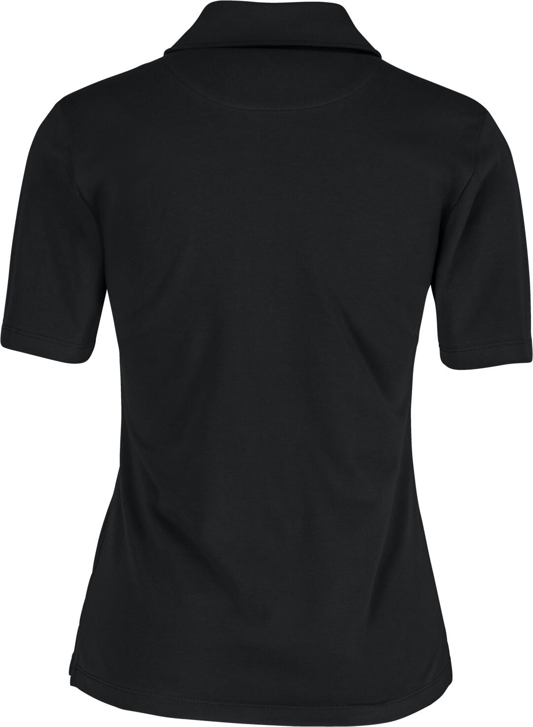 Jobeline Malme Women's Short-Sleeved Polo Shirt, Regular Fit, 95% Cotton 5% Elastane Jersey, Five-Button Placket, Professional Catering Wear