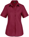 Jobeline Fiore Women's Short Sleeve Blouse, Cotton-Polyester Blend, Easy-Iron Regular Fit with Concealed Placket and Rounded Hem