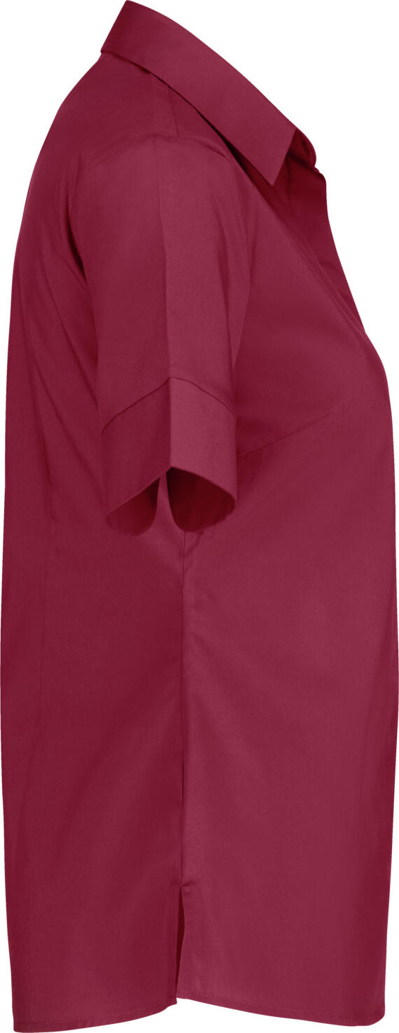Jobeline Fiore Women's Short Sleeve Blouse, Cotton-Polyester Blend, Easy-Iron Regular Fit with Concealed Placket and Rounded Hem