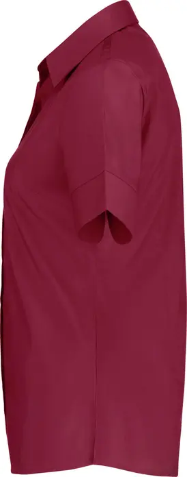 Jobeline Fiore Women's Short Sleeve Blouse, Cotton-Polyester Blend, Easy-Iron Regular Fit with Concealed Placket and Rounded Hem