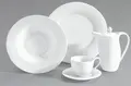 VEGA Pallais Espresso Cup Set of 6, 100ml White Porcelain, Stackable Round Coffee Cups, Dishwasher and Microwave Safe
