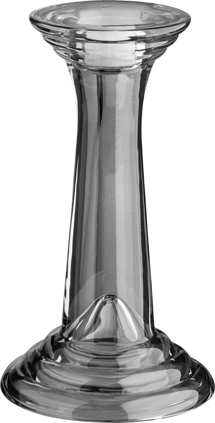 unknown LUSINI Solutions GmbH Candlestick Freja Kerzenhalter Freja Candlestick Freja; 6.4x15.9 cm (ØxH); grey; 6 piece / pack Kerzenhalter Freja; 6.4x15.9 cm (ØxH); grau; 6 Stück / Pack Candlestick with large base for high stability. Suitable for taper candles Chandel. Available in two sizes. Kerzenständer mit großem Fuß für eine hohe Standfestigkeit. Für Spitzkerzen Chandel geeignet. In zwei Größen erhältlich. Material: durchgefärbtes Glas. Spülmaschinenfest!