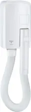 Valera Ligo Electric SA Hotel hairdryer Hotello BLDC Hotelföhn Hotello BLDC Hotel hairdryer Hotello BLDC; 14.7x23.8x11.2 cm (WxHxD); white Hotelföhn Hotello BLDC; 14.7x23.8x11.2 cm (BxHxT); weiß The Hotello BLDC from Valera is a particularly robust and compact wall-mounted hairdryer with hose that has been specially developed for professional use in hotel bathrooms, wellness and pool areas. With 1500 W power and a durable ENDURO brushless BLDC motor, it generates a powerful air flow and is designed for particularly long running times in continuous daily operation. The brushless motor achieves a service life of up to 10,000 operating hours and works efficiently with low maintenance. The hairdryer starts automatically as soon as the handle is removed from the holder, making it particularly intuitive for guests to use. An integrated 8-minute safety timer provides additional protection and switches the appliance off automatically. The flexible hose (up to 1.20 m hose length) offers comfortable freedom of movement, while the cool-touch handle sits comfortably and securely in the hand. Thanks to its compact design, the Hotello BLDC can be installed almost anywhere. Installation is particularly easy as it can be mounted on the wall without opening the appliance. The hairdryer can either be connected directly to the power circuit or operated via a plug connection, making it flexible for different hotel concepts. With IP34 protection against splashing water, it is ideal for humid environments such as hotel bathrooms or pool areas. The Hotello BLDC combines durable technology, high safety and compact design - a reliable solution for hotels that rely on robust equipment in the guest bathroom. Features: * Wall-mounted hair dryer with hose for hotels, pools and wellness areas * Powerful 1500 W for fast drying * ENDURO brushless BLDC motor with a service life of up to 10,000 hours * Automatic start when the handle is removed * 8-minute safety timer for safe operation * Flexible hose up to 1.20 m for comfortable use * Rotatable cool-touch handle * IP34 splash water protection - ideal for hotel bathrooms * Easy wall mounting without opening the device * Connection possible via hardwiring or plug connection * Includes screws and wall plugs for wall mounting * Robust corrugated wire heating element (security) for long-lasting use Der Hotello BLDC von Valera ist ein besonders robuster und kompakter Wand-Haartrockner mit Schlauch, der speziell für den professionellen Einsatz in Hotelbädern, Wellness- und Poolbereichen entwickelt wurde. Mit 1500 W Leistung und einem langlebigen ENDURO Brushless BLDC-Motor erzeugt er einen kraftvollen Luftstrom und ist auf besonders lange Laufzeiten im täglichen Dauerbetrieb ausgelegt. Der bürstenlose Motor erreicht eine Lebensdauer von bis zu 10.000 Betriebsstunden und arbeitet effizient sowie wartungsarm. Der Haartrockner startet automatisch, sobald der Handgriff aus der Halterung genommen wird, was eine besonders intuitive Nutzung für Gäste ermöglicht. Ein integrierter 8-Minuten-Sicherheits-Timer sorgt für zusätzlichen Schutz und schaltet das Gerät automatisch ab. Der flexible Schlauch ( bis 1,20 m Schlauchlänge) bietet komfortable Bewegungsfreiheit, während der Cool-Touch-Handgriff angenehm und sicher in der Hand liegt. Dank der kompakten Bauform lässt sich der Hotello BLDC nahezu überall montieren. Die Installation ist besonders einfach, da die Wandmontage ohne Öffnen des Geräts erfolgt. Der Haartrockner kann entweder direkt an den Stromkreis angeschlossen oder über eine Steckverbindung betrieben werden, was ihn flexibel für unterschiedliche Hotelkonzepte macht. Mit IP34-Schutz gegen Spritzwasser ist er ideal für feuchte Umgebungen wie Hotelbäder oder Poolbereiche geeignet. Der Hotello BLDC verbindet langlebige Technik, hohe Sicherheit und kompaktes Design – eine zuverlässige Lösung für Hotels, die auf robuste Ausstattung im Gästebad setzen. Features: * Wand-Haartrockner mit Schlauch für Hotels, Pools und Wellnessbereiche * Leistungsstarke 1500 W für schnelles Trocknen * ENDURO Brushless BLDC-Motor mit bis zu 10.000 h Lebensdauer * Automatischer Start beim Herausnehmen des Handgriffs * 8-Minuten-Sicherheits-Timer für sicheren Betrieb * Flexibler Schlauch bis 1,20 m für komfortable Nutzung * Drehbarer Cool-Touch-Handgriff * IP34-Spritzwasserschutz – ideal für Hotelbäder * Einfache Wandmontage ohne Öffnen des Geräts * Anschluss über Festverdrahtung oder Steckanschluss möglich * Inklusive Schrauben und Dübel zur Wandmontage * Robustes Welldraht-Heizelement (Security) für langlebige Nutzung