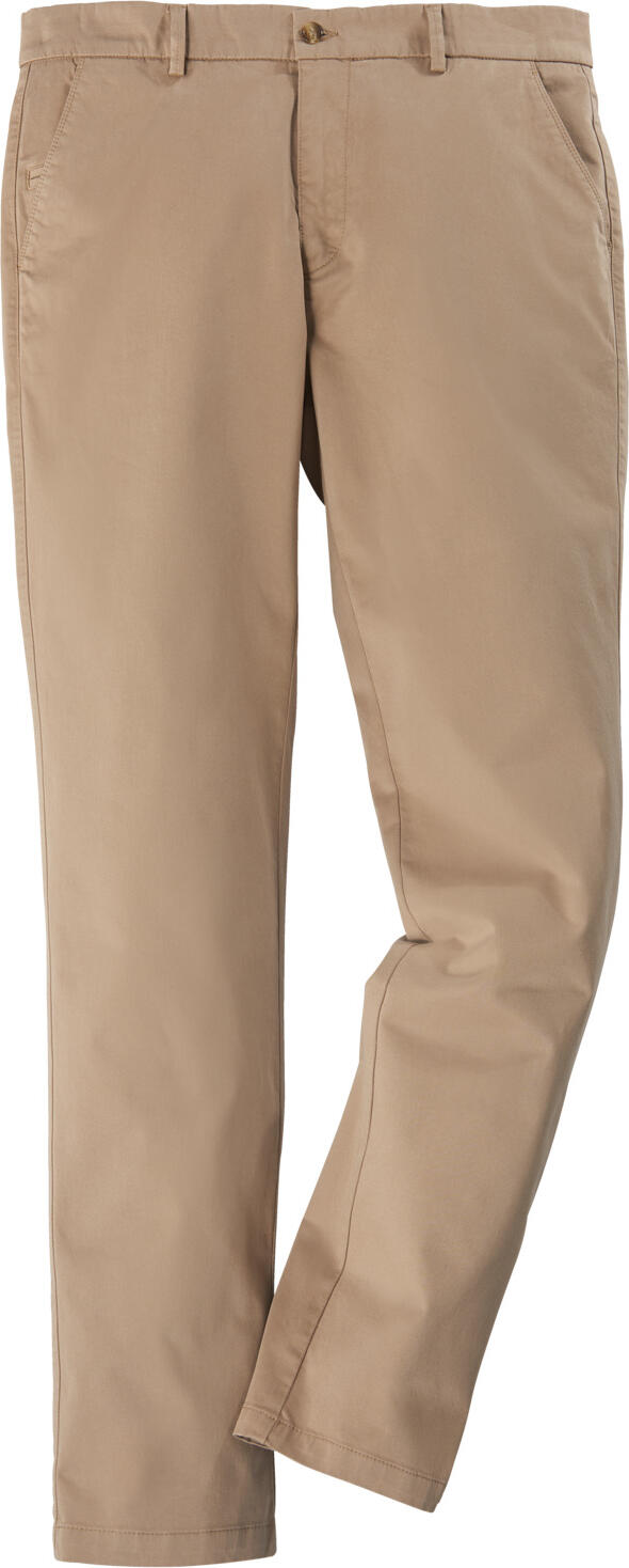 Pantaloni Chino Jobeline pentru Barbati, Croiala Stramta cu Picior Drept, 97% Bumbac 3% Spandex, cu Buzunar pentru Stilou si Elastic la Talie, Bej