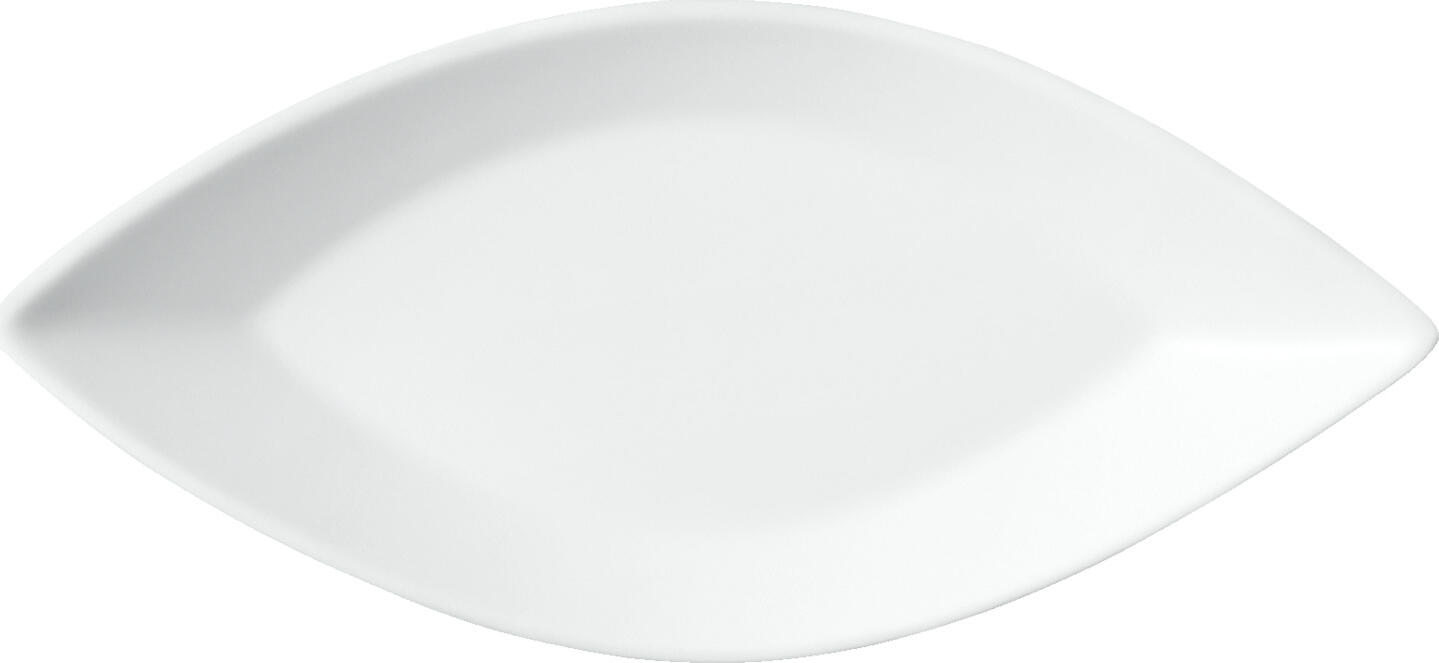 VEGA Schiff Boat-Shaped Serving Platter Set of 6, White Porcelain, 25 x 13 x 4 cm, Dishwasher and Microwave Safe