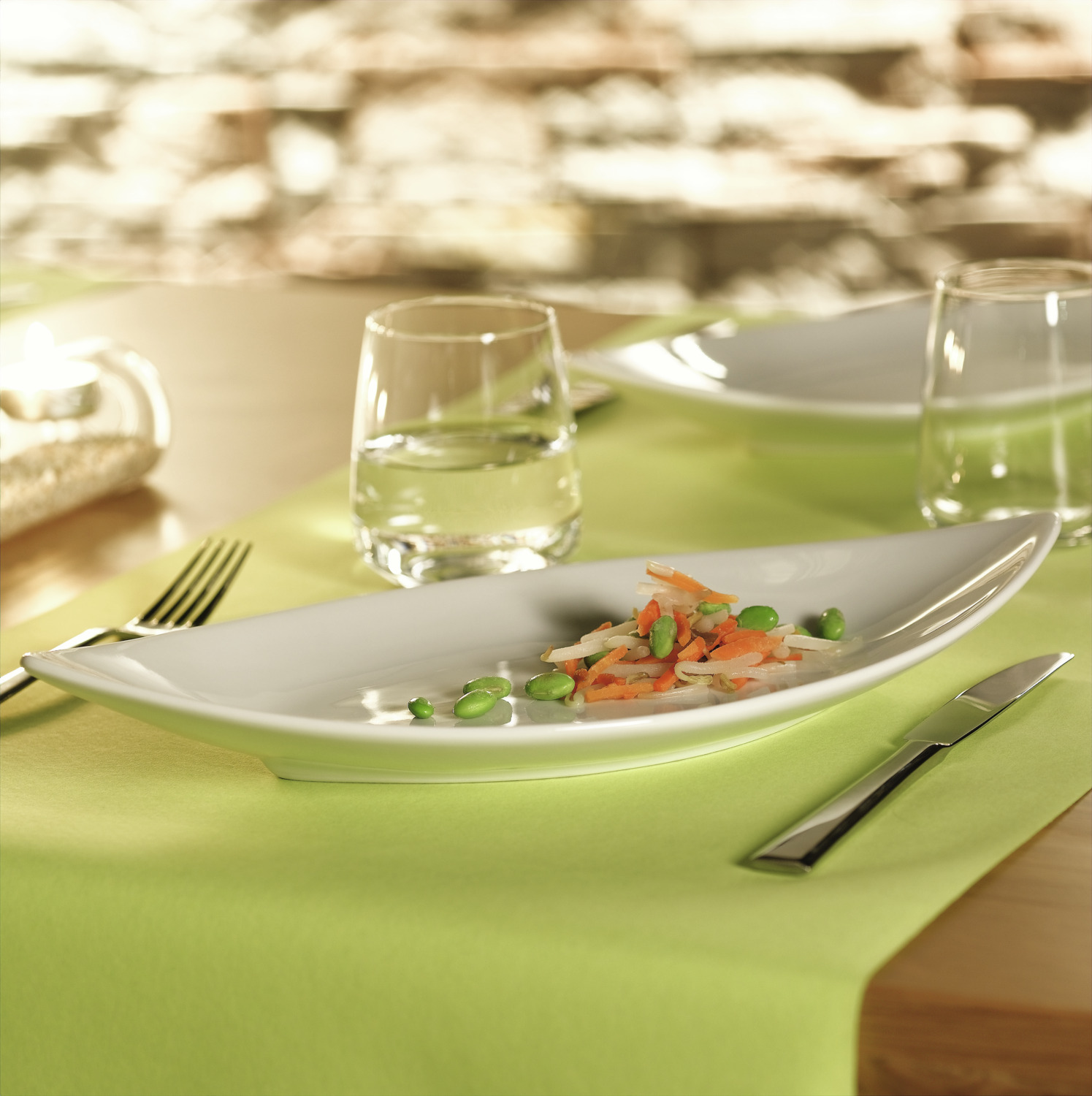 VEGA Schiff Boat-Shaped Serving Platter Set of 6, White Porcelain, 25 x 13 x 4 cm, Dishwasher and Microwave Safe