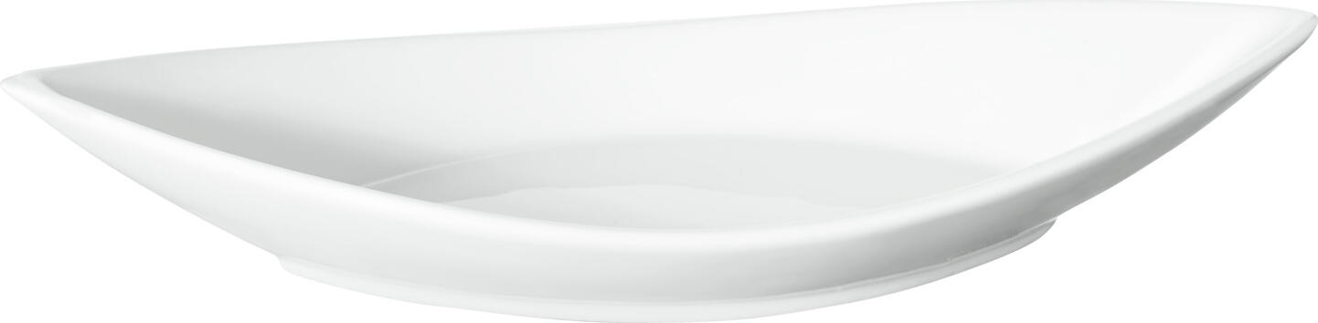 Platou de servire VEGA Schiff forma de barca, Porțelan Alb, 30.5 x 16 x 4 cm, Compatibil cu Mașina de Spălat Vase și Cuptorul cu Microunde, Set de 4 piese