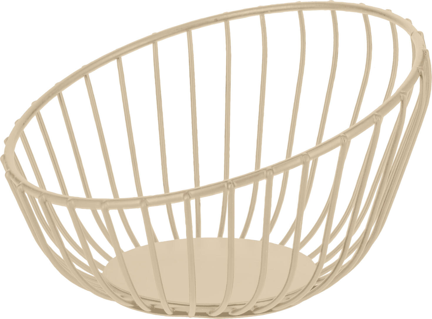 VEGA LUSINI Solutions GmbH Fruit/bread basket Ciconia Obst-/Brotkorb Ciconia Fruit/bread basket Ciconia; 16x10 cm (ØxH); beige; round Obst-/Brotkorb Ciconia; 16x10 cm (ØxH); beige; rund Bread basket with straight, fine struts made of powder-coated steel. Food-safe and easy-care. Not suitable for dishwasher. Brotkorb mit geraden, feinen Streben aus pulverbeschichtetem Stahl. Lebensmittelecht und Pflegeleicht. Nicht spülmaschinengeeignet.