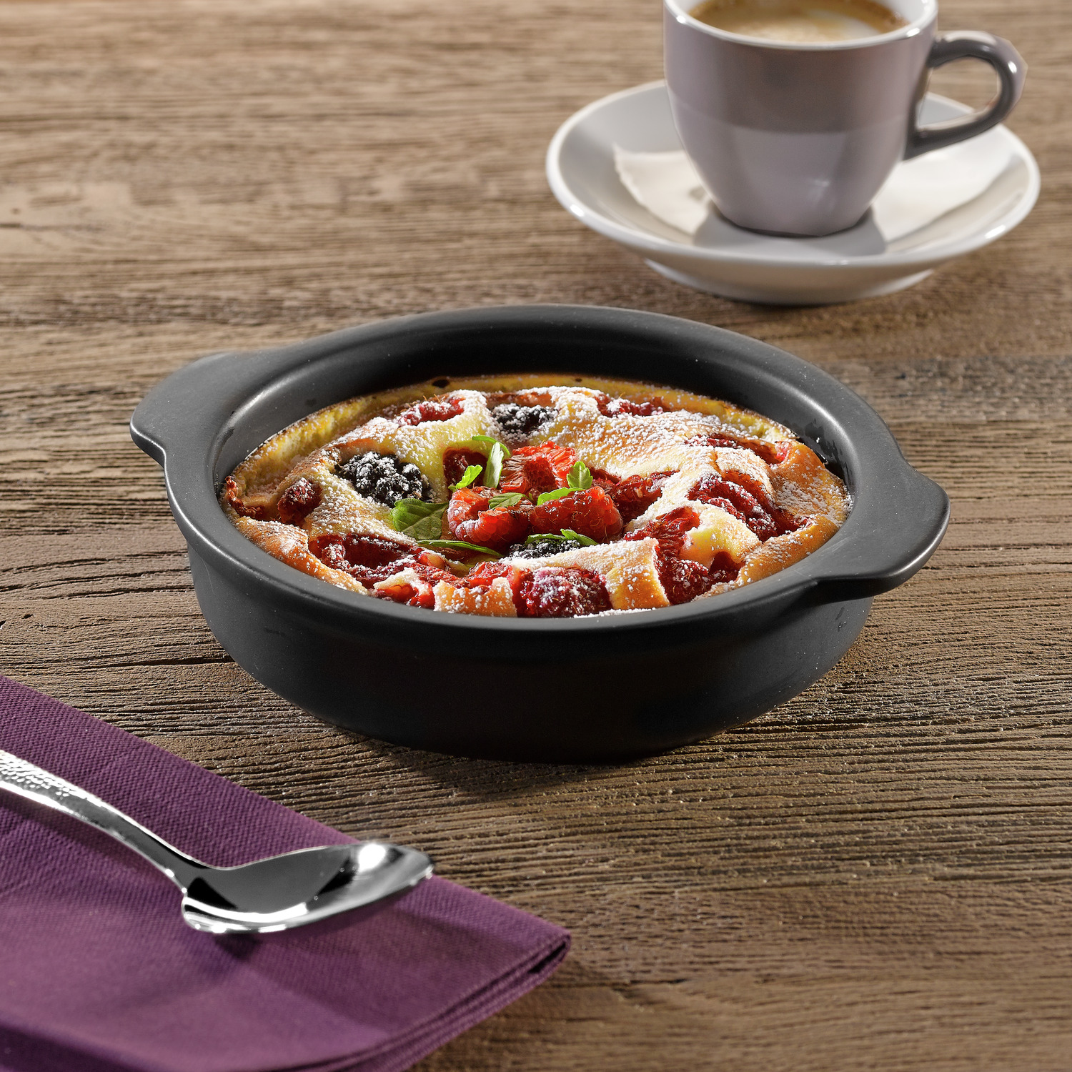 Lusini Ferry Clay Tapa Bowl, 200 ml, 14.5 cm Diameter, 3 cm Height, Round Colored Stoneware, Matt Glazed Finish, Dishwasher and Microwave Safe