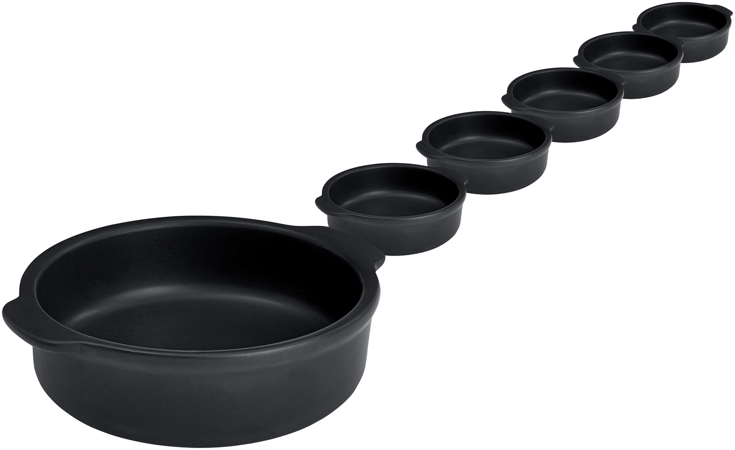 Lusini Ferry Clay Tapa Bowl, 1000 ml, Round Colored Stoneware, Matt Glazed Finish, Dishwasher and Microwave Safe