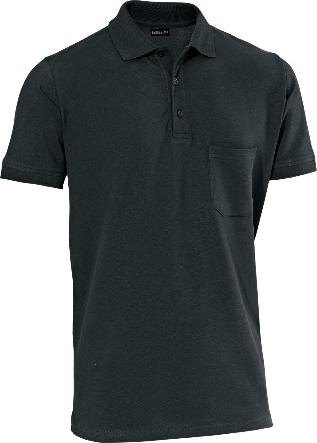 JOBELINE LUSINI Solutions GmbH Men's polo shirt Cato short sleeve Herren Poloshirt Cato Kurzarm Men's polo shirt Cato short sleeve; Size XL; black Herren Poloshirt Cato Kurzarm; Kleidergröße XL; schwarz 95 % cotton, 5 % elastane. 40°C wash. Classic polo piqué shirt for men in easy-care, crease-resistant cotton-elastane fabric. Flat knit cuffs on the sleeves and collar, one breast pocket and three-button placket. With short side slits. Slightly tailored cut. Back length: 74 cm for size M. 95 % Baumwolle, 5 % Elasthan. 40°-Wäsche. Klassisches Polo-Piqué-Shirt für Herren in pflegeleichter, knitterfreier Baumwoll-Elasthan-Qualität. Flachstrickbündchen an Ärmel und Kragen, eine Brusttasche und Dreiknopfleiste. Mit kurzen seitlichen Schlitzen. Leicht tailliert geschnitten. Rückenlänge: 74 cm bei Gr. M